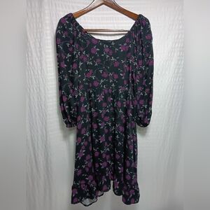 HotTopic  💯 Rayon  midi floral Dress.  Size L